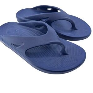 OOFOS OOLALA Navy Blue Recovery Flip Flops Sandals Men US M9 W11‎ EU 42